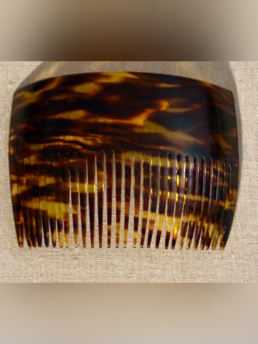 Vintage Tortoiseshell Hair Comb - Classic Wide Tooth